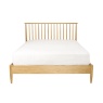 Ercol Teramo 2681 kingsize bed in solid oak with slatted headboard front view