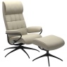 Stressless London High Back Chair & Stool With Star Base