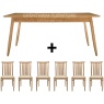 Ercol Teramo Medium Extending Dining Table + 6 Dining Chairs