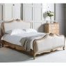Gallery Chic 5' Linen Upholstered Kingsize Bed Weathered