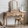 Gallery Chic Dressing Table Weathered paired with cafe chair