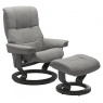 Stressless Mayfair Medium Chair and Stool with Classic Base - 3 Colours Options - Quick Ship!