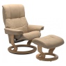 Stressless Mayfair Medium Chair and Stool with Classic Base - 3 Colours Options - Quick Ship!