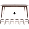 Ercol Lugo Medium Extending Dining Table + 6 Dining Armchairs