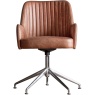 Gallery Curie Swivel Chair Vintage Brown Leather