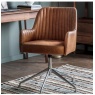 Gallery Gallery Curie Swivel Chair Vintage Brown Leather