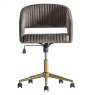 Gallery Murray Swivel Chair Grey Velvet