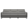 Stressless Emily Steel 3 Seat Sofa With 2 Power - Quick Ship!