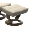 Stresslesss David Medium Chair and Stool with Classic Base