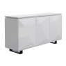 Brentham Furniture Bevel Gloss 3 Drawer Sideboard