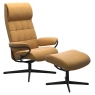 Stressless London High Back Chair & Stool With Urban Cross Base