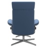 Stressless Stressless London with Adjustable Headrest Chair & Stool With Urban Cross Base
