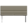 Brentham Furniture Contemporary Grey Oak 1.4m Dining Bench with Back in Taupe