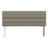 Brentham Furniture Contemporary Grey Oak 1.8m Dining Bench with Back in Taupe