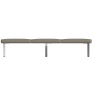 Brentham Furniture Contemporary Grey Oak 2.2m Dining Bench with Back in Taupe