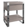 Brentham Furniture Contemporary Grey Oak Large Side Table