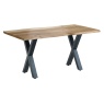 Reclaimed Natural 1.6m Dining Table With X Shaped Leg - Natural Finish
