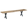 Brentham Furniture Reclaimed Natural 2m Dining Table With X Shaped Leg - Natural Finish