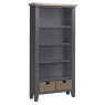 Classic Painted Oak Charcoal Large Bookcase
