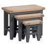 Classic Painted Oak Charcoal Nest Of 3 Tables