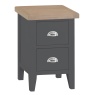 Classic Painted Oak Charcoal Small Bedside Table