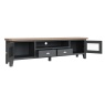Brentham Furniture Classic Painted Oak Charcoal Extra Large TV Cabinet