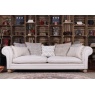Tetrad Elgar 4 seater sofa in neutral fabric with patterned cushions at Brentham Furniture