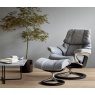 Stressless Reno Chair and Stool with Signature Base