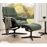 Stressless Reno Chair and Stool with Cross Base