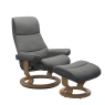 Stressless View Chair and Stool with Classic Base
