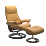 Stressless View Chair and Stool with Signature Base