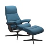 Stressless View Chair and Stool with Cross Base