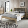 Bentley Designs Rimini Aged Oak & Weathered Oak Slatted Bedstead 135cm Double