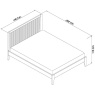 Bentley Designs Rimini Aged Oak & Weathered Oak Slatted Bedstead 135cm Double