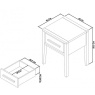 Bentley Designs Bentley Designs Rimini Aged Oak & Weathered Oak 1 Drawer Nightstand