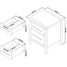 Bentley Designs Bentley Designs Rimini Aged Oak & Weathered Oak 2 Drawer Nightstand