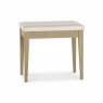 Bentley Designs Rimini Aged Oak & Weathered Oak Stool - Ivory Bonded Leather