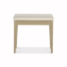 Bentley Designs Rimini Aged Oak & Weathered Oak Stool - Ivory Bonded Leather