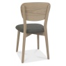 Bentley Designs Dansk Scandi Oak Veneer Back Chair - Cold Steel Fabric (PAIR)