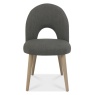 Bentley Designs Bentley Designs Dansk Scandi Oak Upholstered Chair - Cold Steel Fabric (PAIR)