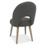Bentley Designs Bentley Designs Dansk Scandi Oak Upholstered Chair - Cold Steel Fabric (PAIR)