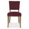 Bentley Designs Bentley Designs Indus Rustic Oak Upholstered Chair - Crimson Velvet Fabric (PAIR)