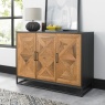 Bentley Designs Indus Rustic Oak & Peppercorn Narrow Sideboard