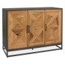 Bentley Designs Indus Rustic Oak & Peppercorn Narrow Sideboard