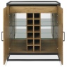 Bentley Designs Indus Rustic Oak & Peppercorn Drinks Cabinet