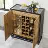 Bentley Designs Indus Rustic Oak & Peppercorn Drinks Cabinet