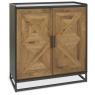 Bentley Designs Indus Rustic Oak & Peppercorn Drinks Cabinet