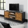 Bentley Designs Indus Rustic Oak & Peppercorn Entertainment Unit