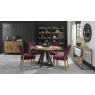 Bentley Designs Bentley Designs Indus Rustic Oak Circular Dining Table & 4 Bentley Designs Indus Dining Chairs