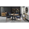 Bentley Designs Bentley Designs Indus Rustic Oak Circular Dining Table & 4 Bentley Designs Indus Dining Chairs